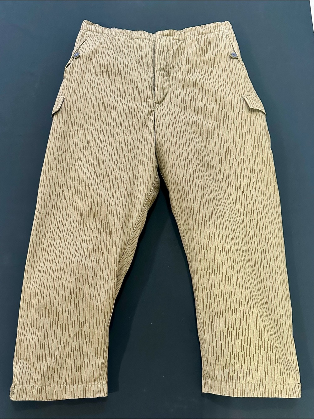 Vintage East German NVA Raindrop Camo Quilted Military Pants 35x27